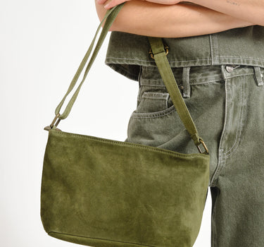 Karin Suede Tas Groen