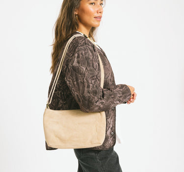 Karin Suede Bag Sand - Things I Like Things I Love