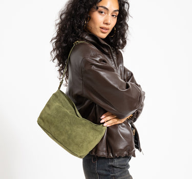 Karin Suede Tas Groen - Things I Like Things I Love