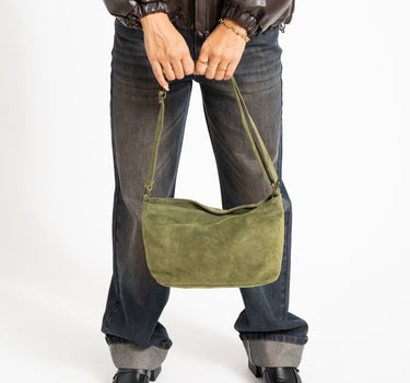 Karin Suede Tas Groen - Things I Like Things I Love