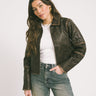 Karlie Cropped PU Jacket Washed - Things I Like Things I Love