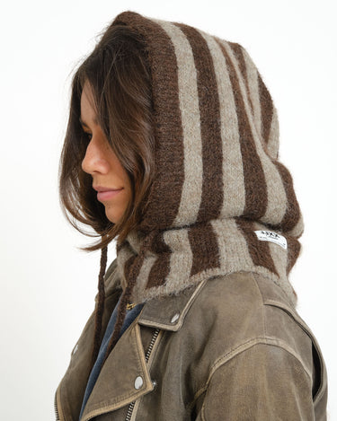 Katherine Knit Stripe Balaclava Bracken Embroidery - Things I Like Things I Love