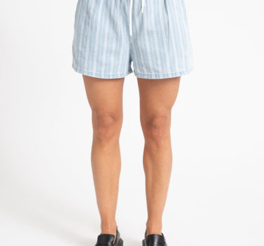 Katri Elastic Band Shorts Medium Blue Denim - Things I Like Things I Love