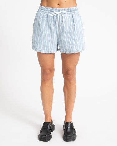 Katri Elastic Band Shorts Medium Blue Denim - Things I Like Things I Love