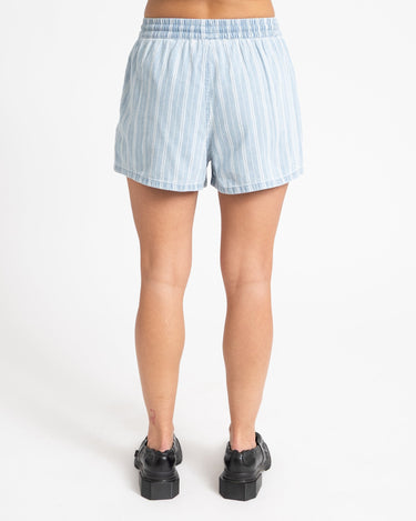 Katri Elastic Band Shorts Medium Blue Denim - Things I Like Things I Love