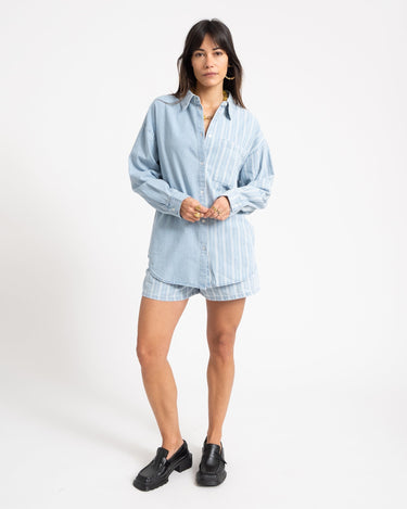 Katri Oversized Shirt Medium Blue Denim - Things I Like Things I Love