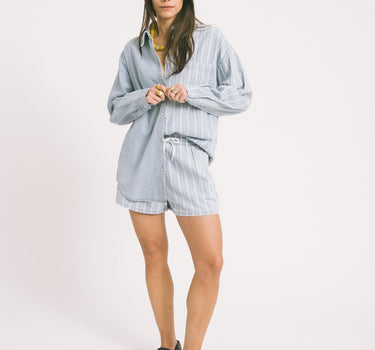 Katri Oversized Shirt Medium Blue Denim - Things I Like Things I Love