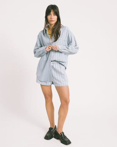 Katri Oversized Shirt Medium Blue Denim - Things I Like Things I Love