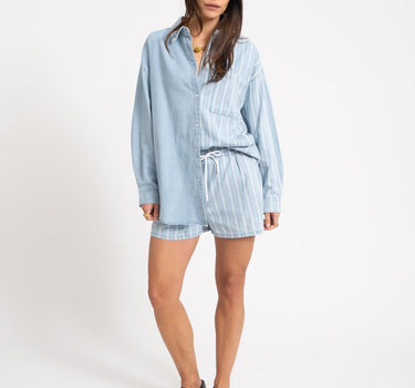 Katri Oversized Shirt Medium Blue Denim - Things I Like Things I Love