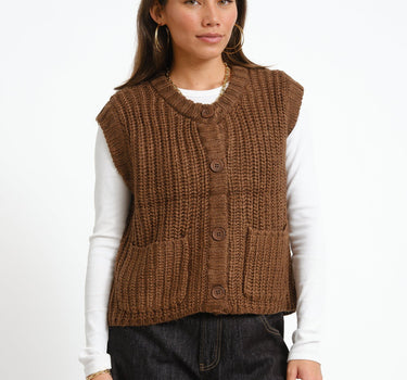 Kelly Chunky Vest Knit Karaf - Things I Like Things I Love