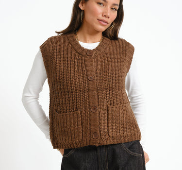 Kelly Chunky Vest Knit Karaf - Things I Like Things I Love