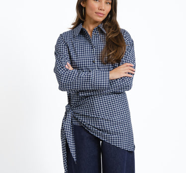 KIlah Scarfshirt Navy Blazer/Birch - Things I Like Things I Love