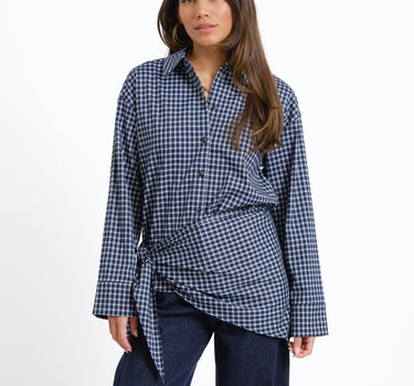 KIlah Scarfshirt Navy Blazer/Birch - Things I Like Things I Love