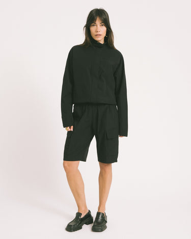 Kirby Highneck Zip Jacket Black - Things I Like Things I Love