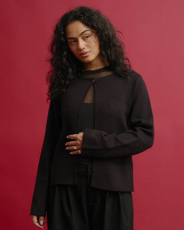 Knitted cardigan Black - Things I Like Things I Love