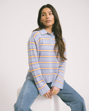 Knitted Collar Sweater Multi - Things I Like Things I Love