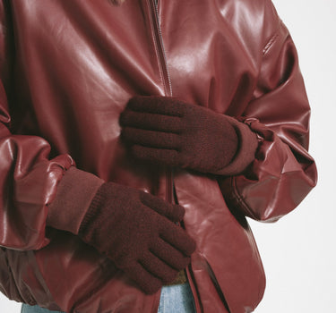 Knitted Gloves Mira Bordeaux - Things I Like Things I Love