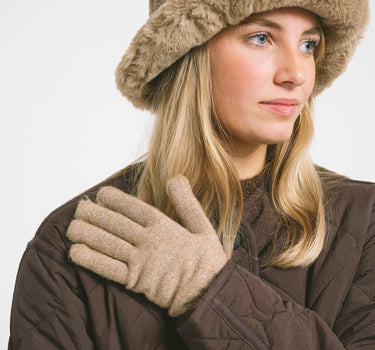 Knitted Gloves Mira Taupe - Things I Like Things I Love