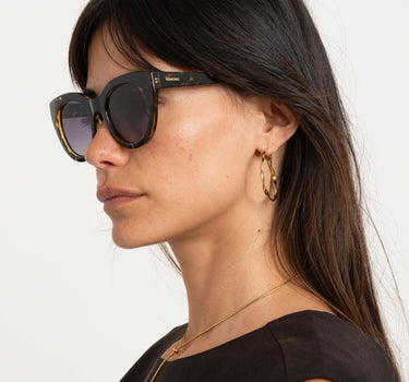 Komono Sunglasses Louise Dark Tortoise Brown - Things I Like Things I Love