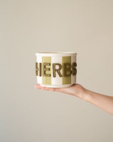 Kruidenpot Herbs Keramiek Groen - Things I Like Things I Love