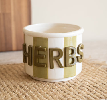 Kruidenpot Herbs Keramiek Groen - Things I Like Things I Love