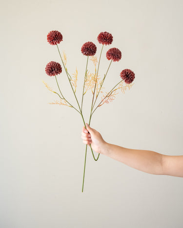 Kunstbloem Bolchrysant Bordeaux - Things I Like Things I Love