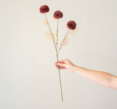 Kunstbloem Bolchrysant Bordeaux - Things I Like Things I Love