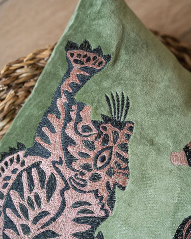 Kussen Luipaard / Tijger Groen - Things I Like Things I Love