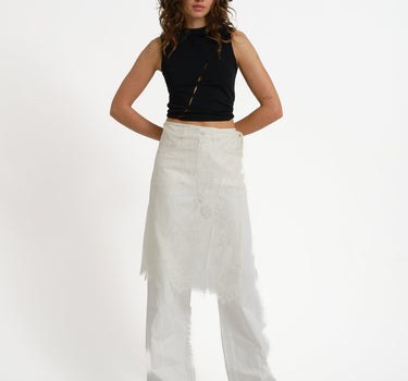 Lace Apron Skirt Offwhite - Things I Like Things I Love