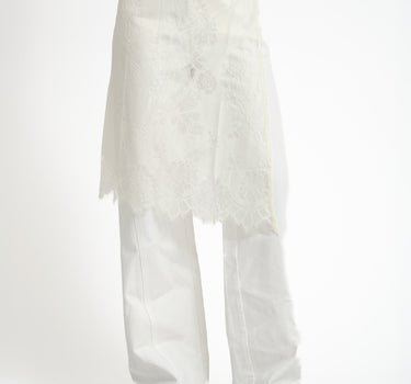 Lace Apron Skirt Offwhite - Things I Like Things I Love