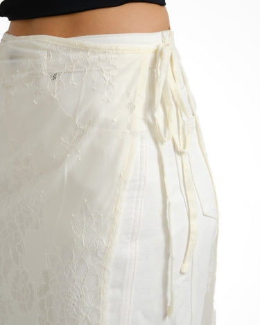 Lace Apron Skirt Offwhite - Things I Like Things I Love