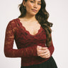 Lace Top Bordeaux - Things I Like Things I Love