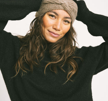 Ladies Knit Headband Taupe - Things I Like Things I Love