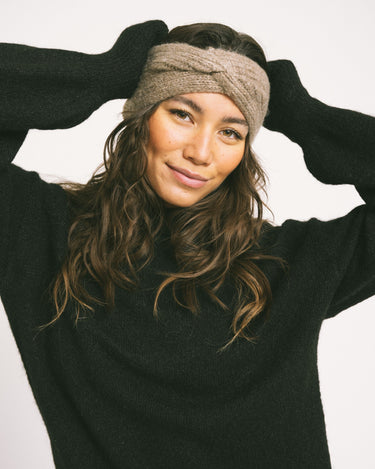 Ladies Knit Headband Taupe - Things I Like Things I Love