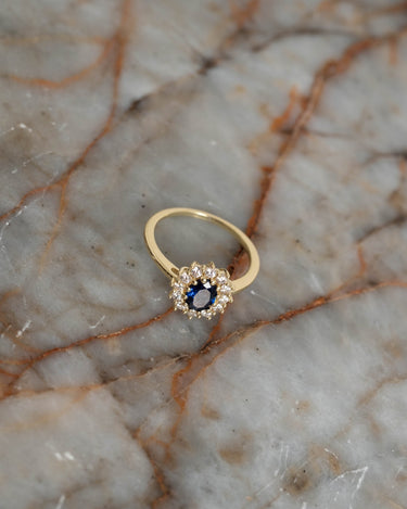 Lady Diana Ring Blue Gold - Things I Like Things I Love