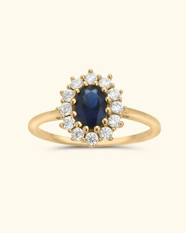 Lady Diana Ring Blue Gold - Things I Like Things I Love