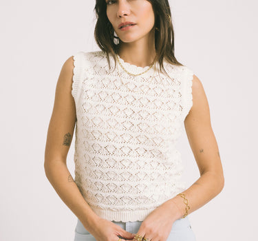 Laika O - Neck Knit Top Birch - Things I Like Things I Love