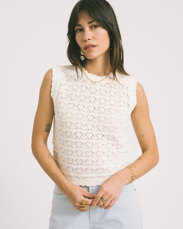 Laika O - Neck Knit Top Birch - Things I Like Things I Love