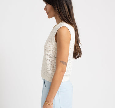 Laika O - Neck Knit Top Birch - Things I Like Things I Love