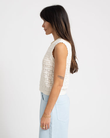 Laika O - Neck Knit Top Birch - Things I Like Things I Love