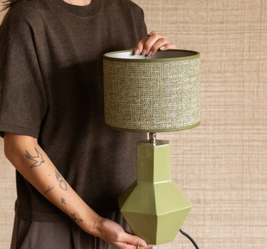 Lamp Calira Tweed Green - Things I Like Things I Love