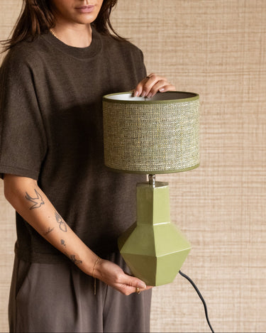 Lamp Calira Tweed Green - Things I Like Things I Love