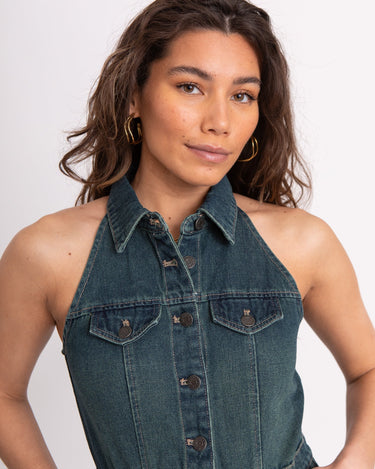 Lardie Denim Dress Dark Blue Denim - Things I Like Things I Love