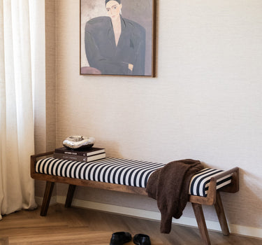 Large Bench Valo Stripe Wood - Things I Like Things I Love