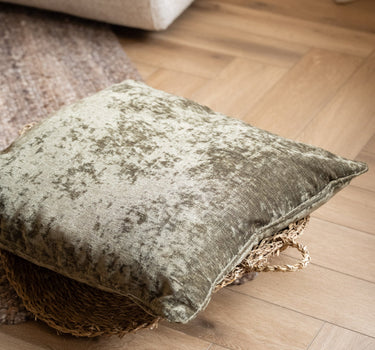Large Cushion Lewy Velvet Olive Green - Things I Like Things I Love