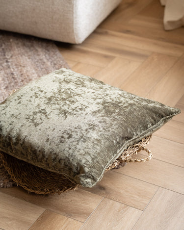 Large Cushion Lewy Velvet Olive Green - Things I Like Things I Love