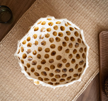 Large Deco Bowl Dotti Brown - Things I Like Things I Love