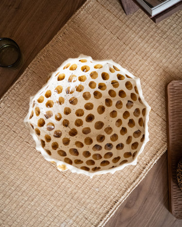 Large Deco Bowl Dotti Brown - Things I Like Things I Love