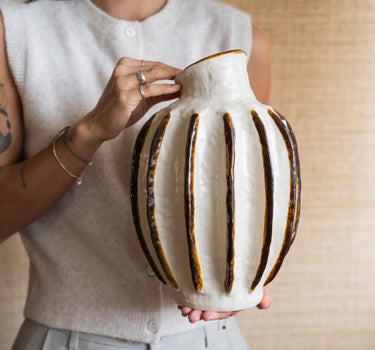 Large Deco Vase Aurealia Brown - Things I Like Things I Love