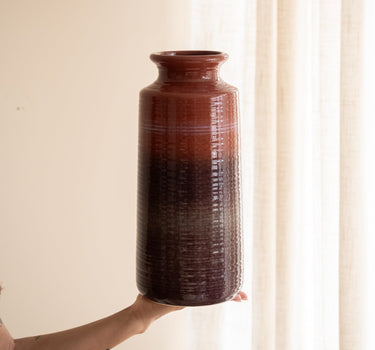 Large Deco Vase Decennia Burgundy - Things I Like Things I Love